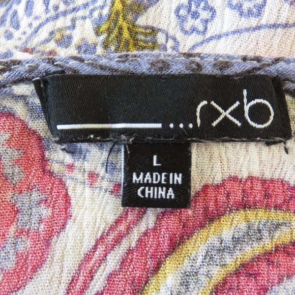 Red and Blue Floral Top Sleeveless Summer Blouse.....425 - Picture 7 of 10